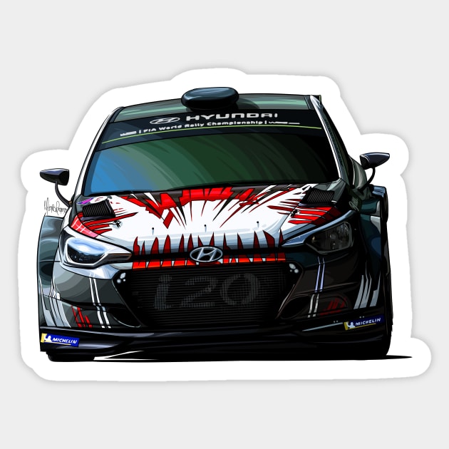 Hyundai i20 R5 Sticker by Mario Ramos Rally Art